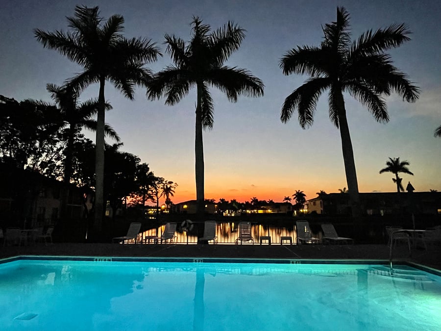 Night view at pool #2