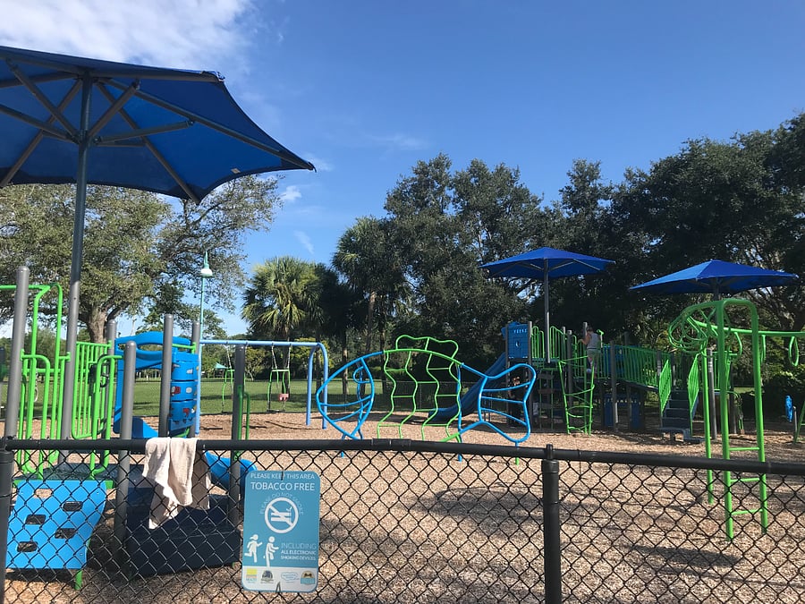 Picnic and play area at Sugden park