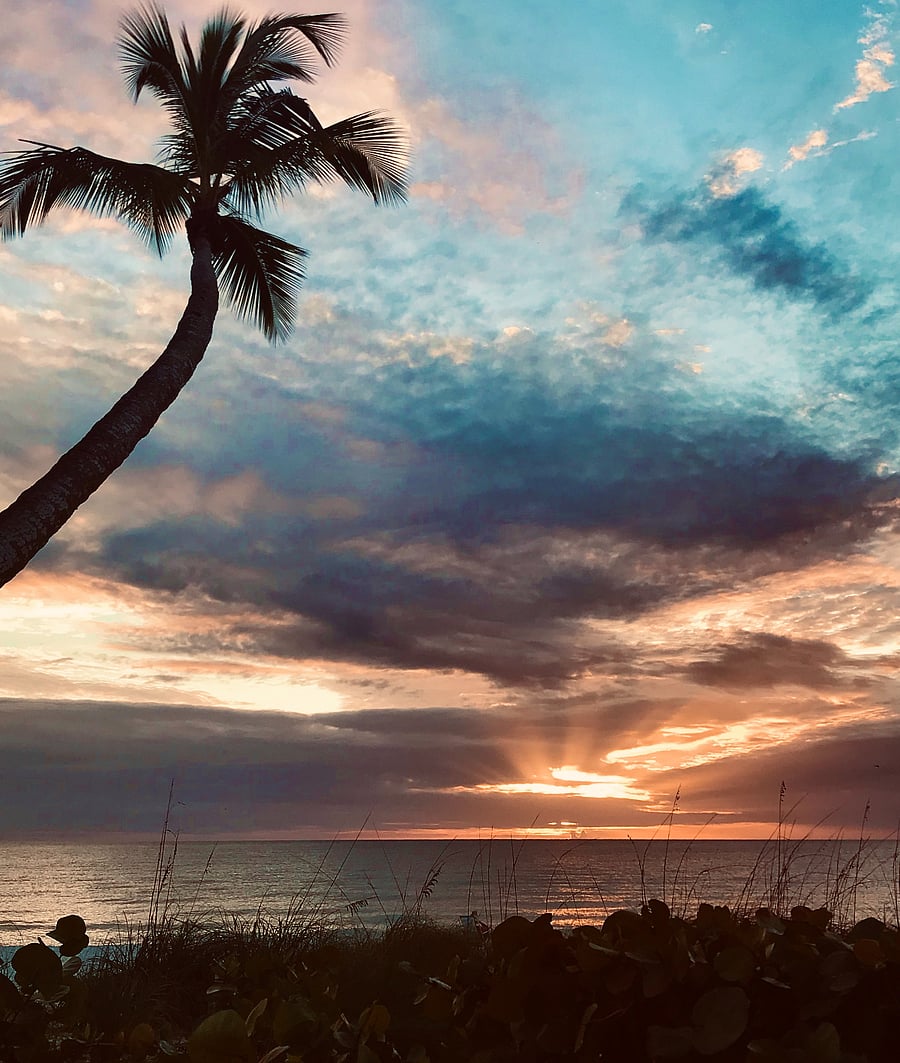 Sunset at Naples Beach just 4.5 miles from condo!