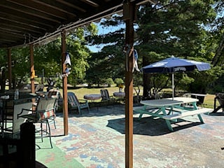 Private backyard patio. Enjoy the sun or shade. Your choice.