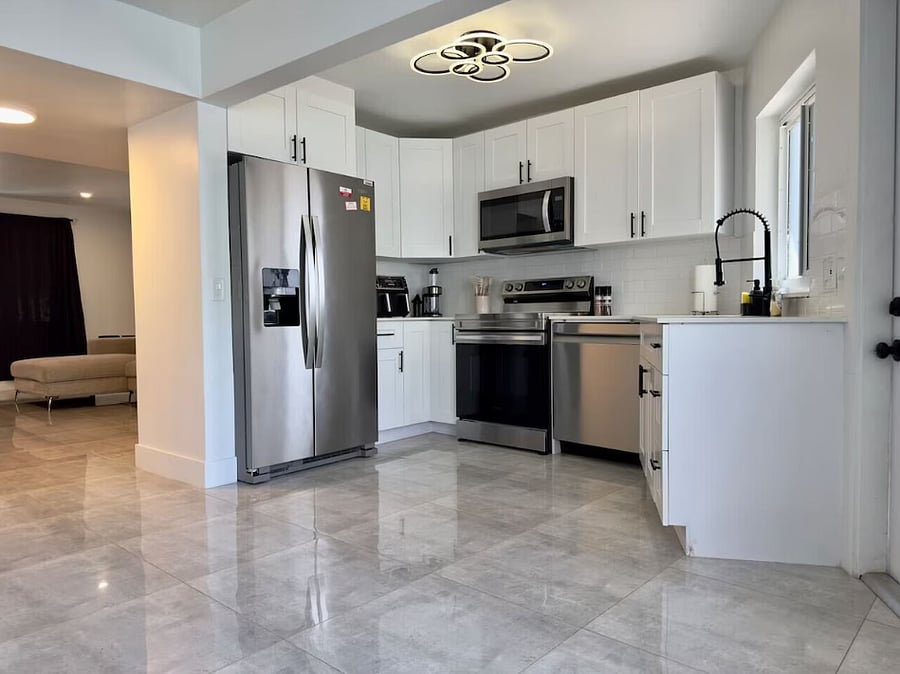 The kitchen comes fully equipped with all the essentials you need to cook and dine comfortably during your stay.