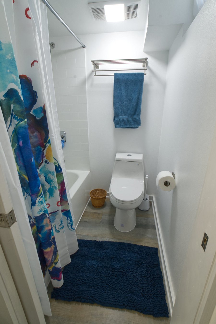 Each suite has a bathing room with tub, and....