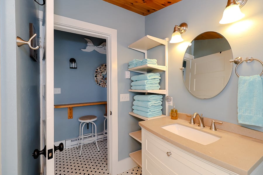 1st floor full bathroom with storage