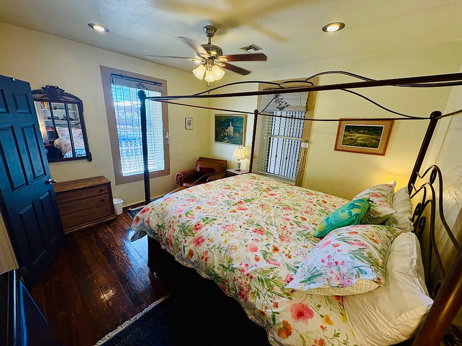 Front bedroom with king bed. 