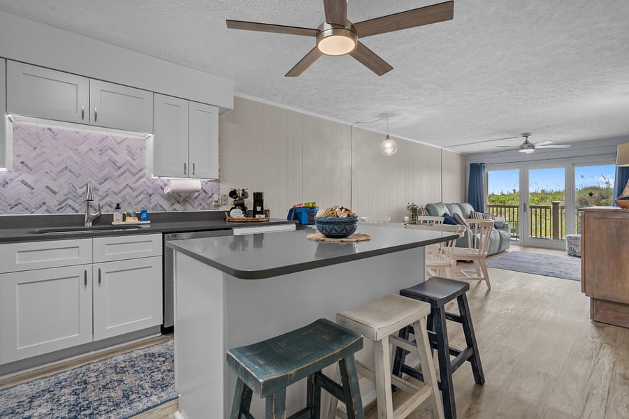 Kitchen island with additional seating