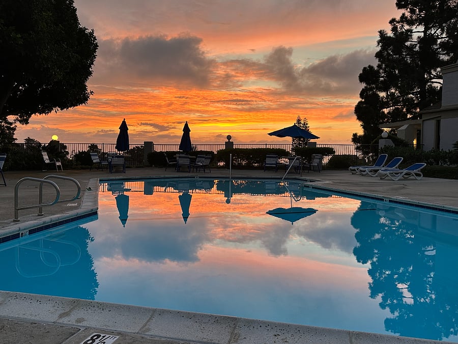 Great sunset views from the hillside