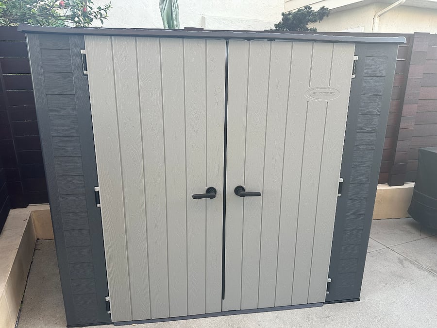 Storage Shed for Bikes, surfboards, chairs, coolers and wherever you need to keep out of the sun or rain.