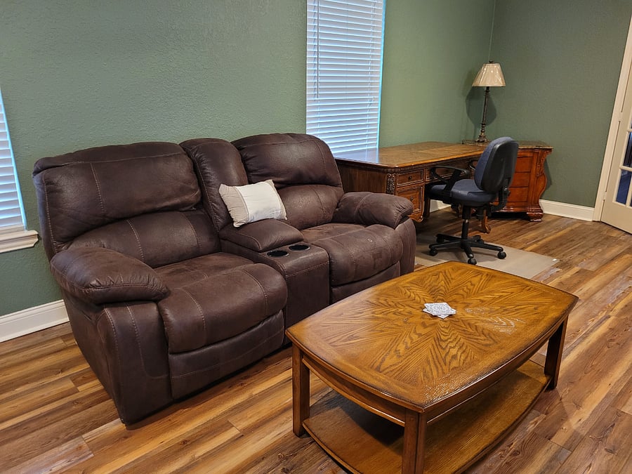 Recliners and desk