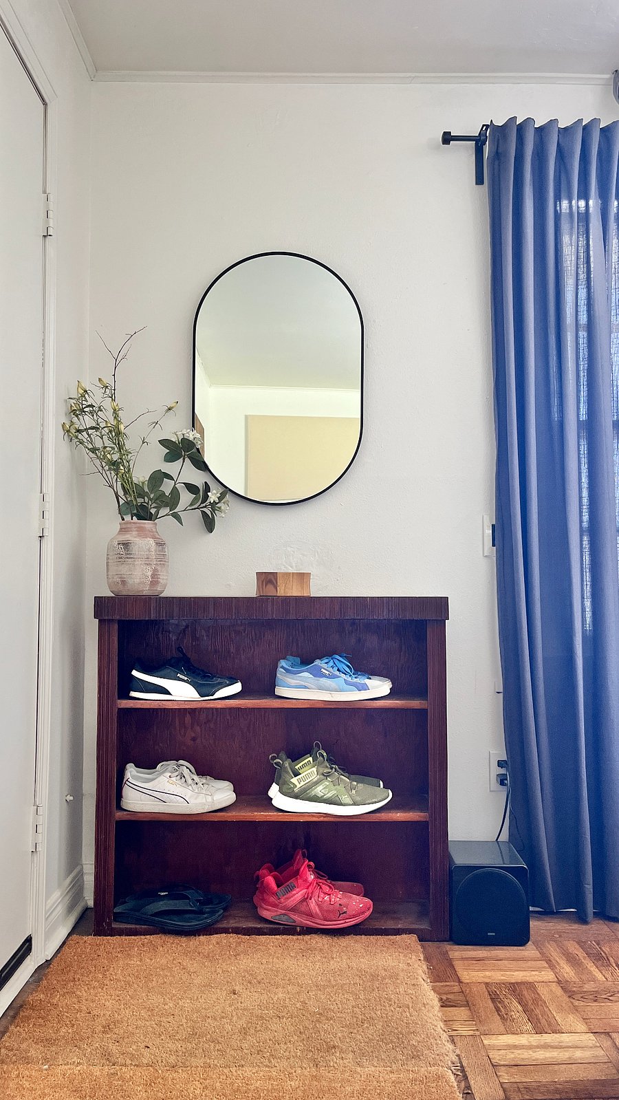 Feel free to store your shoes on this shelf!