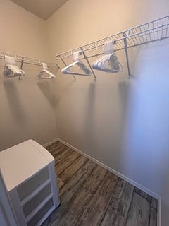 Small walk-in closet in bedroom 2