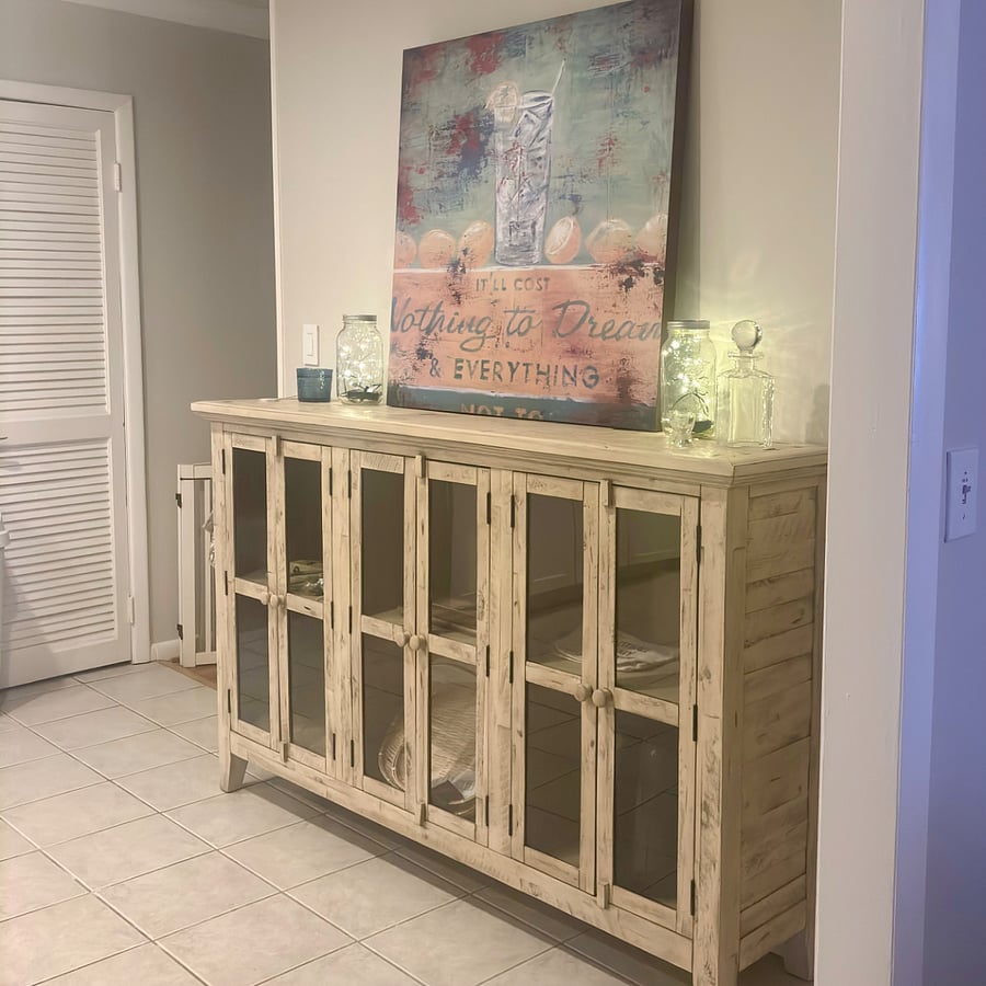 Kitchen buffet used for serving and storage