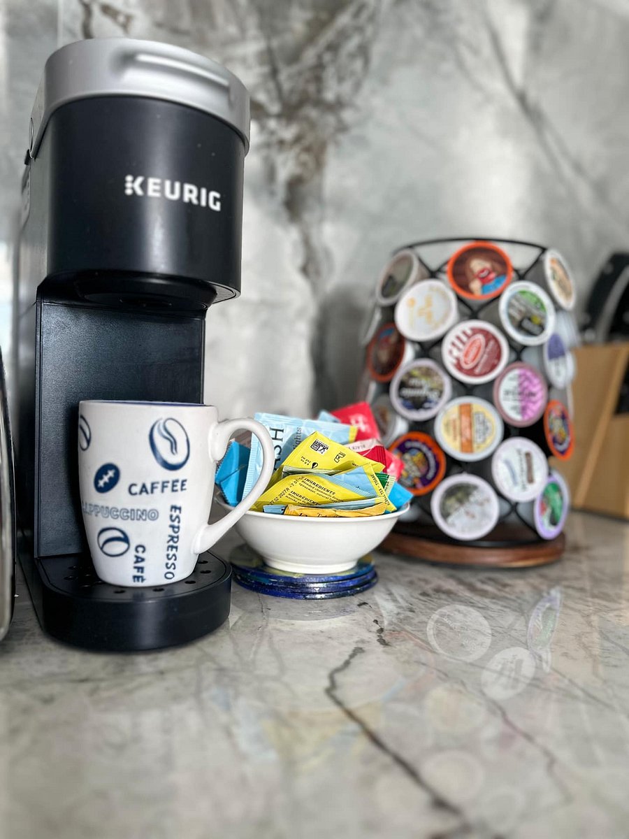Mornings on St. Thomas start with tea, coffee, hot cocoa, or refreshing complementary water. Please enjoy this well stocked coffee station while visiting our beautiful island