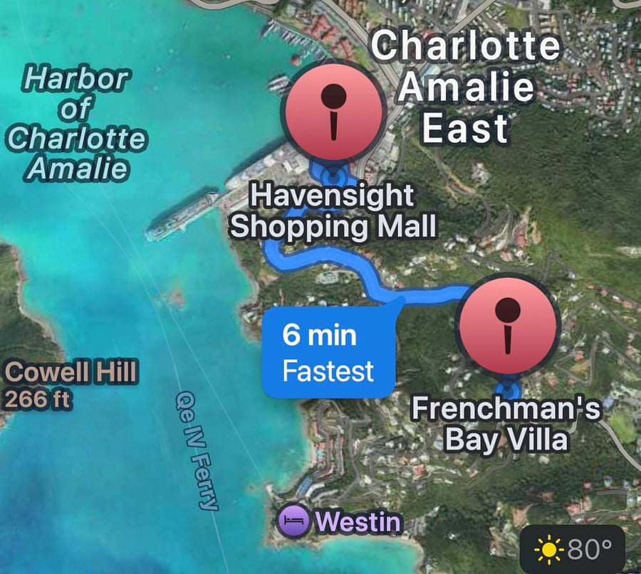 Stunning Morningstar Beach and restaurants are only a 5 min ride from the Villa. Please rental a vehicle for the most flexibility on island. We do provide taxi referrals as an additional transportation option.