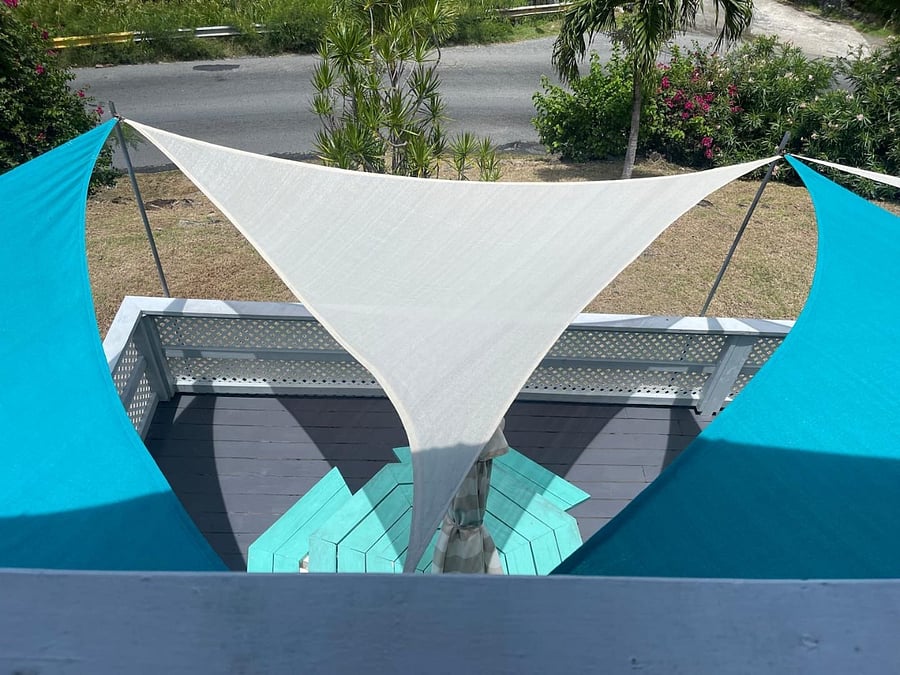Enjoy the shade with umbrellas and decorative sails for your suite. The villa is accessible from the main road to both Taxis or travelers renting an SUV with confirmed reservations