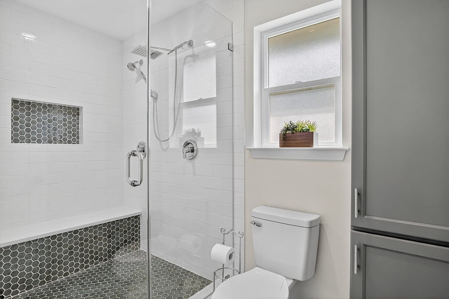 PRIMARY Bathroom
+Attached bathroom (double sink, walk-in closet, shower)
+Rain showerhead