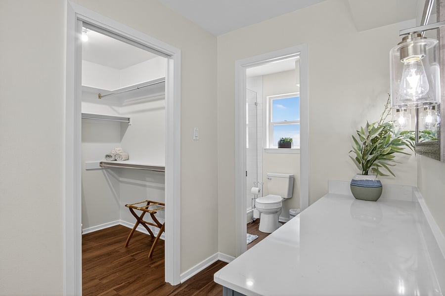 PRIMARY Bathroom
+Attached bathroom (double sink, walk-in closet, shower)