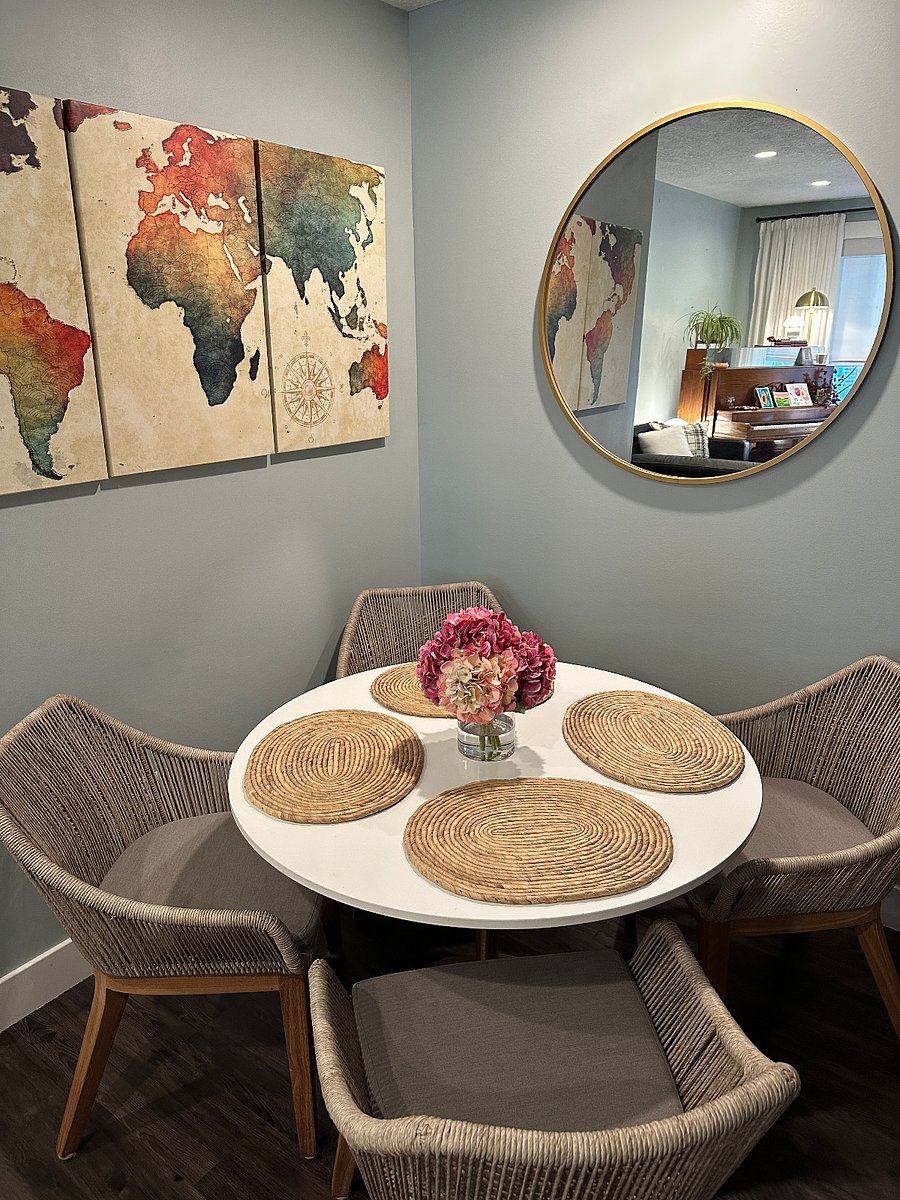 Dining nook with room for four or six if you really must