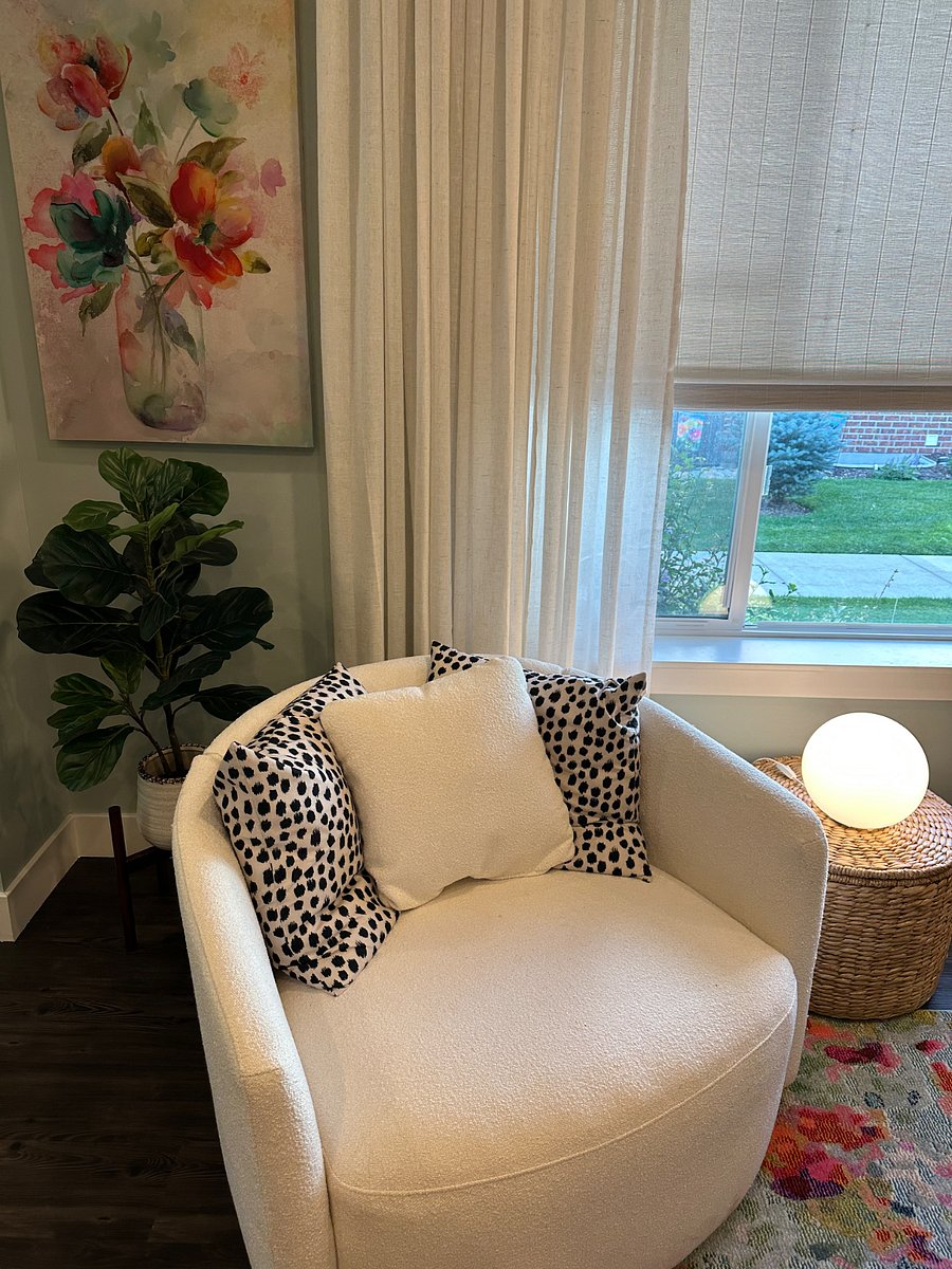 Cozy reading spot near the window