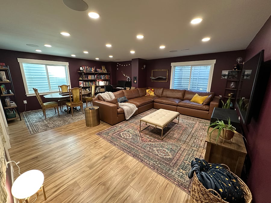 The basement functions as both a movie room with Dolby Atmos surround sound and a game room and a craft room and my office during the day, which you are welcome to use anytime