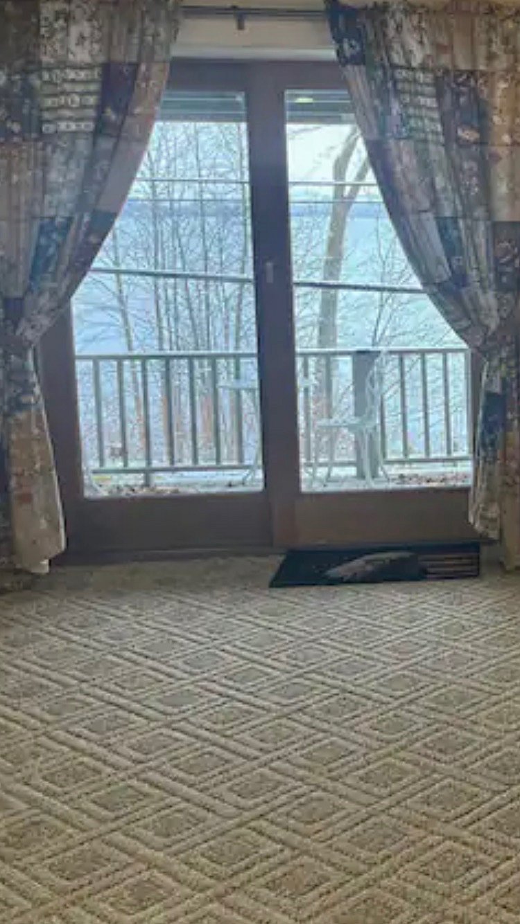 Water views from the living room.