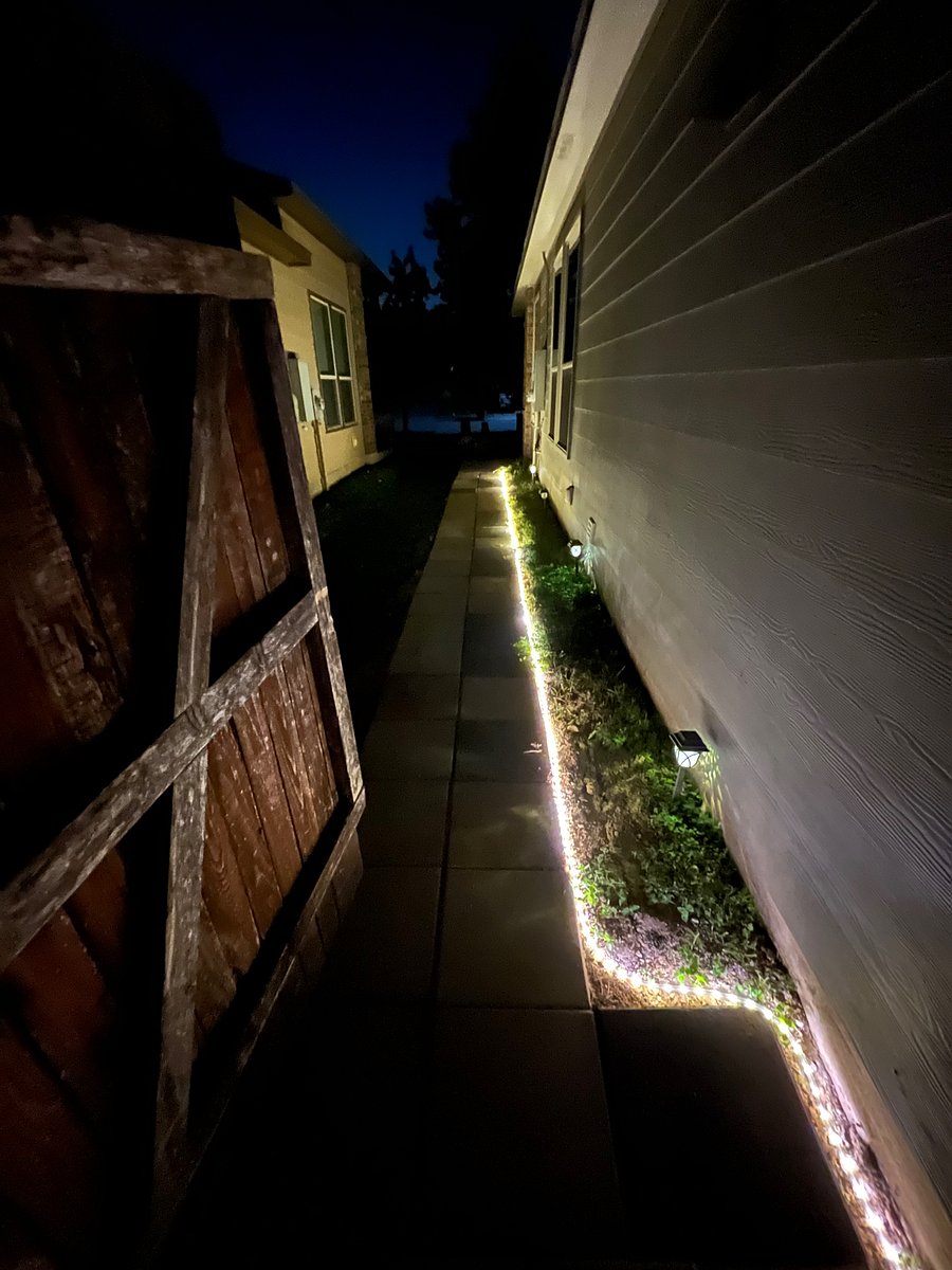 Path is lighted in the evening for safety and those who work night shifts. We can adjust the time to your preference. Home entrance is on the rear of the house.