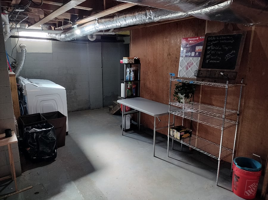 Laundry and storage area