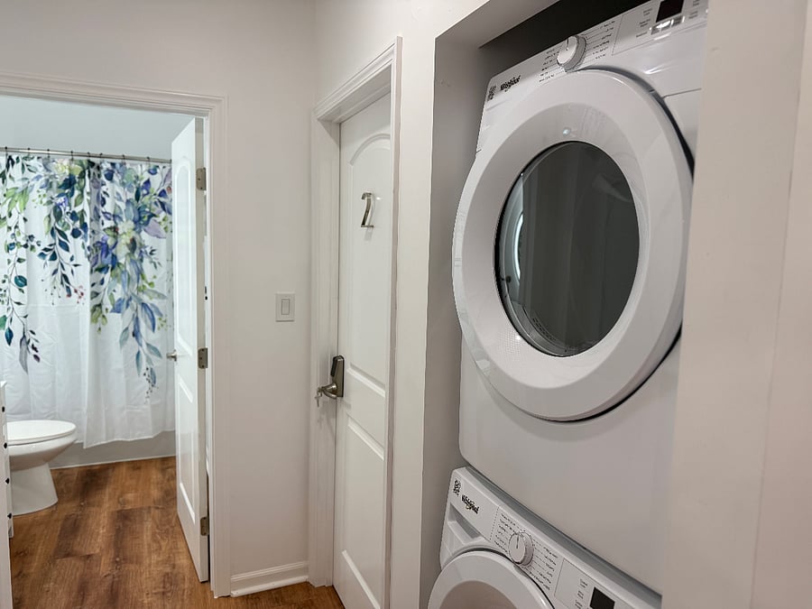 Shared space: First floor washer / dryer and bathroom