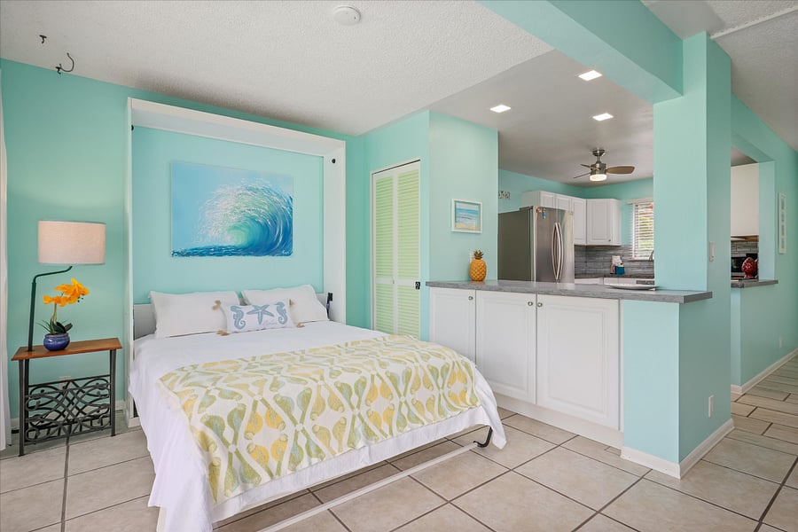Murphy Bed and Kitchen Area