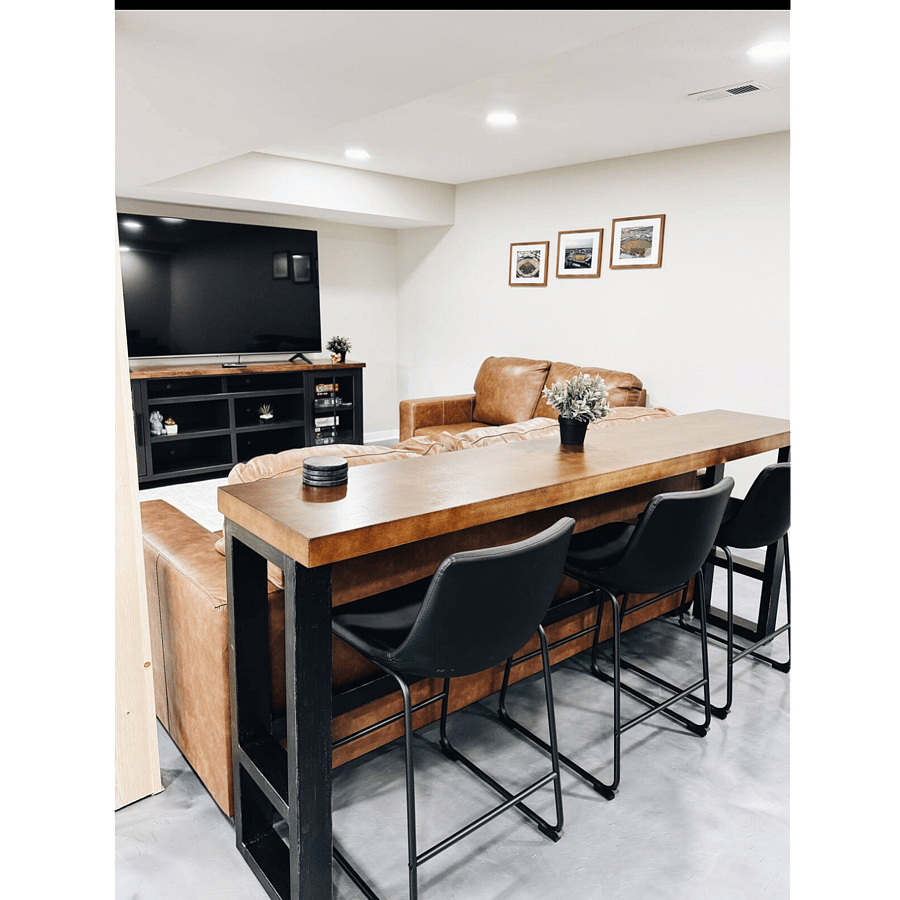 Basement with sleeper sofa