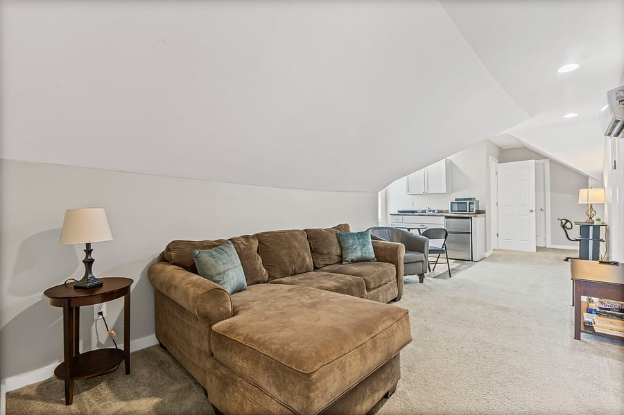 Upstairs living area
