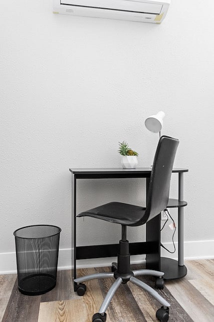 Upstairs dedicated workspace