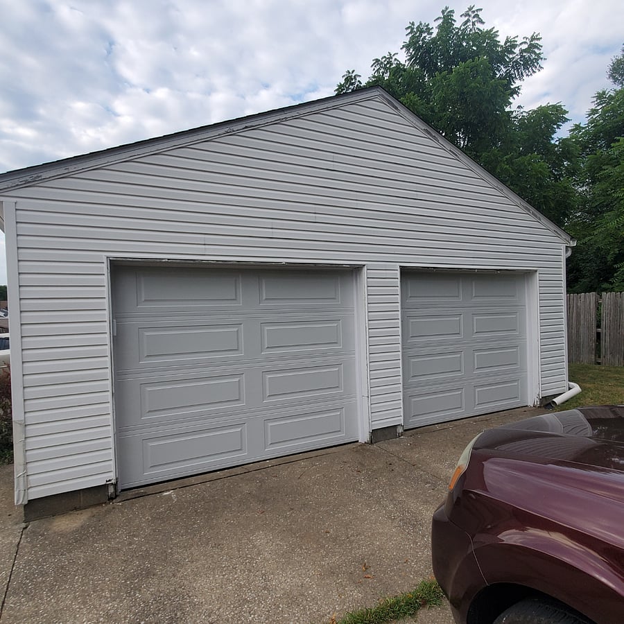2 car detached garage. The owner landlord can share this space if the need arises, but, otherwise it is used for the landscaping equipment and storage