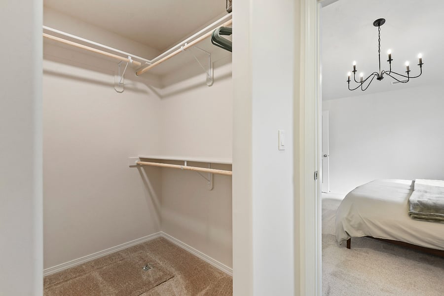 one of the two walk in closets