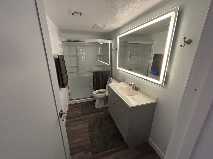 Bedroom 2 has dedicated bathroom.