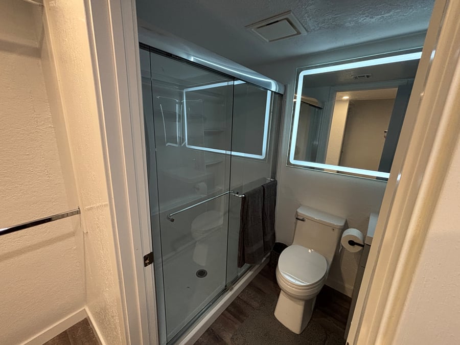Primary bedroom has ensuite bath.