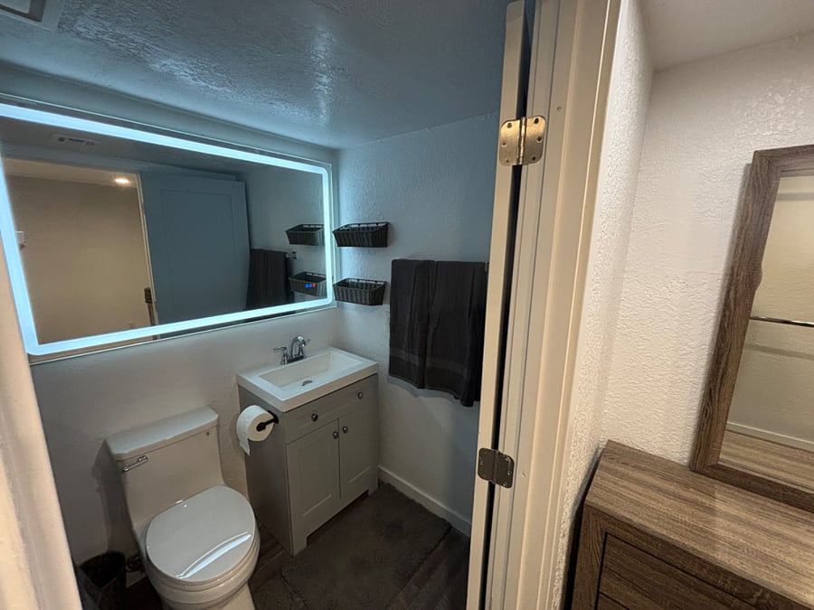 Primary bedroom has ensuite bath.