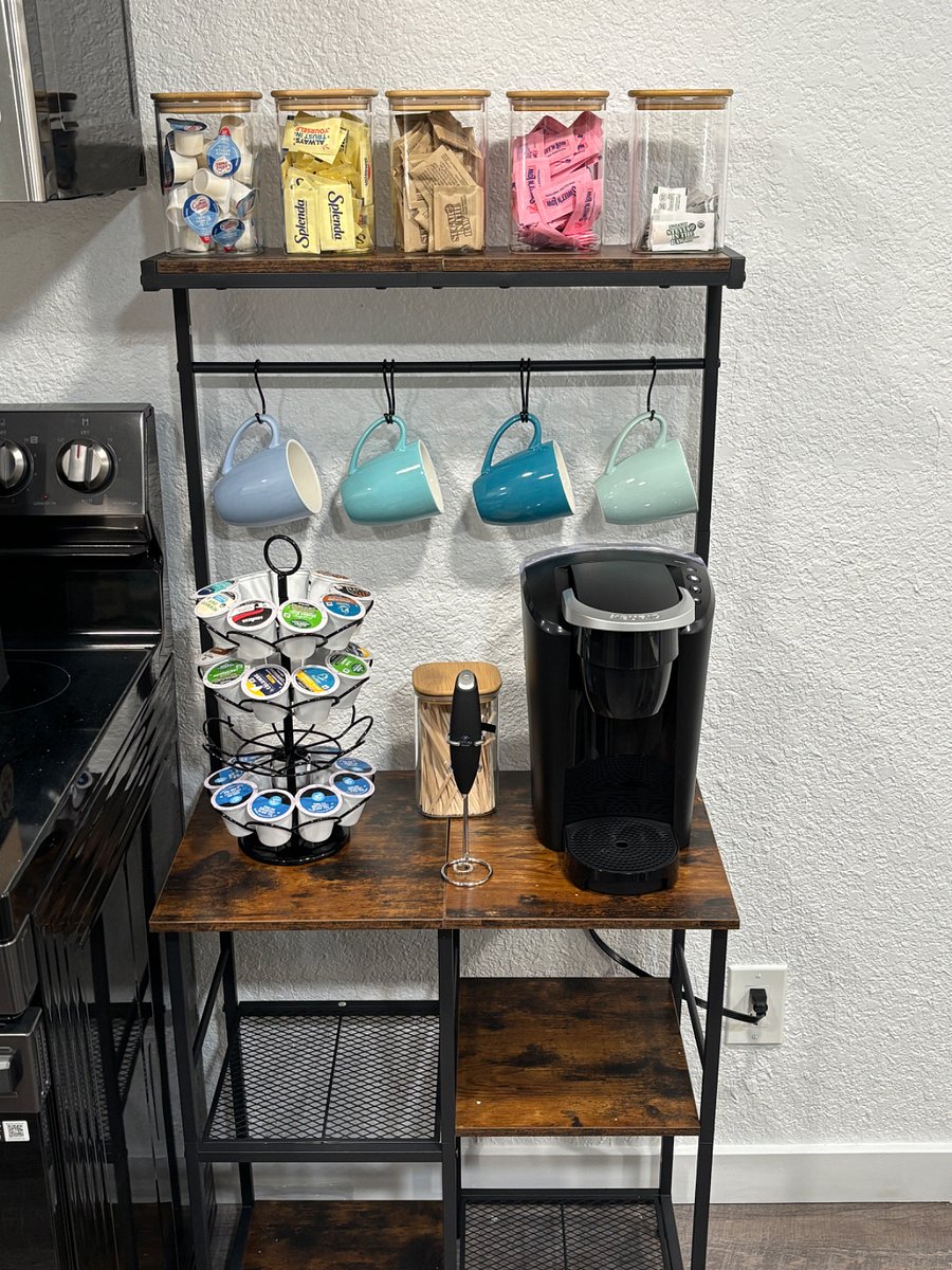 Fully stocked coffee bar!