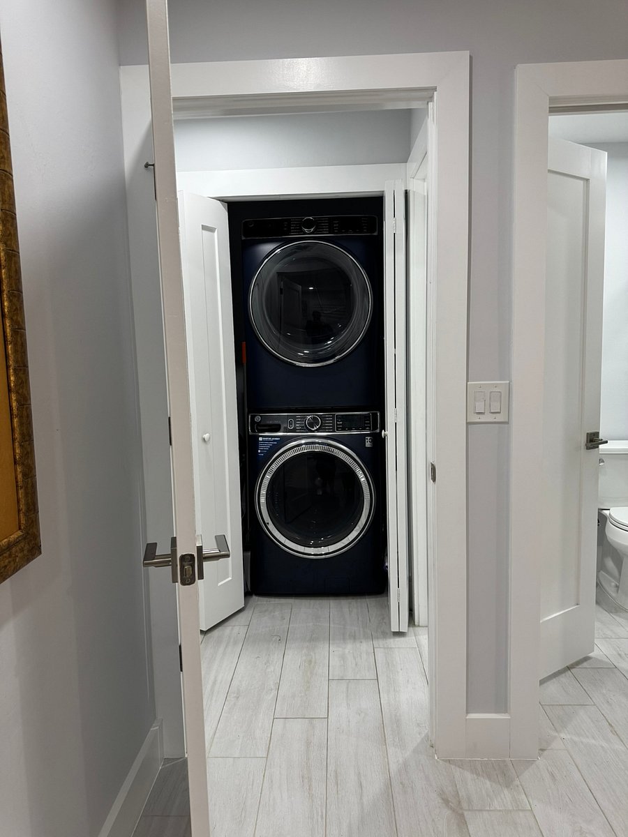 full size stackable washer/dryer.