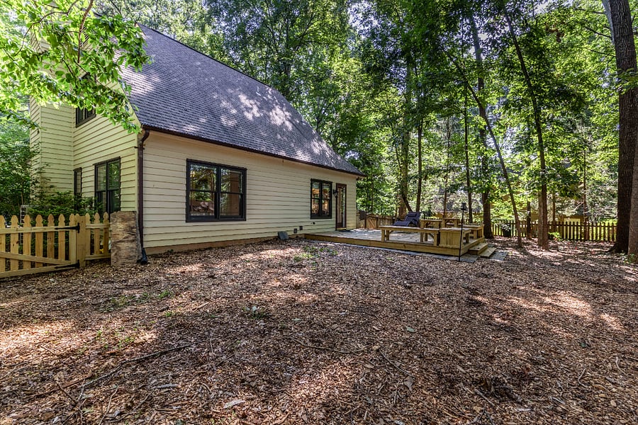 Another view of the back of the house and the deck