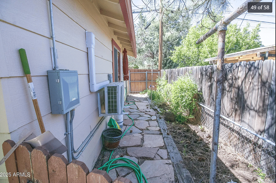 The backyard area of the Casita
