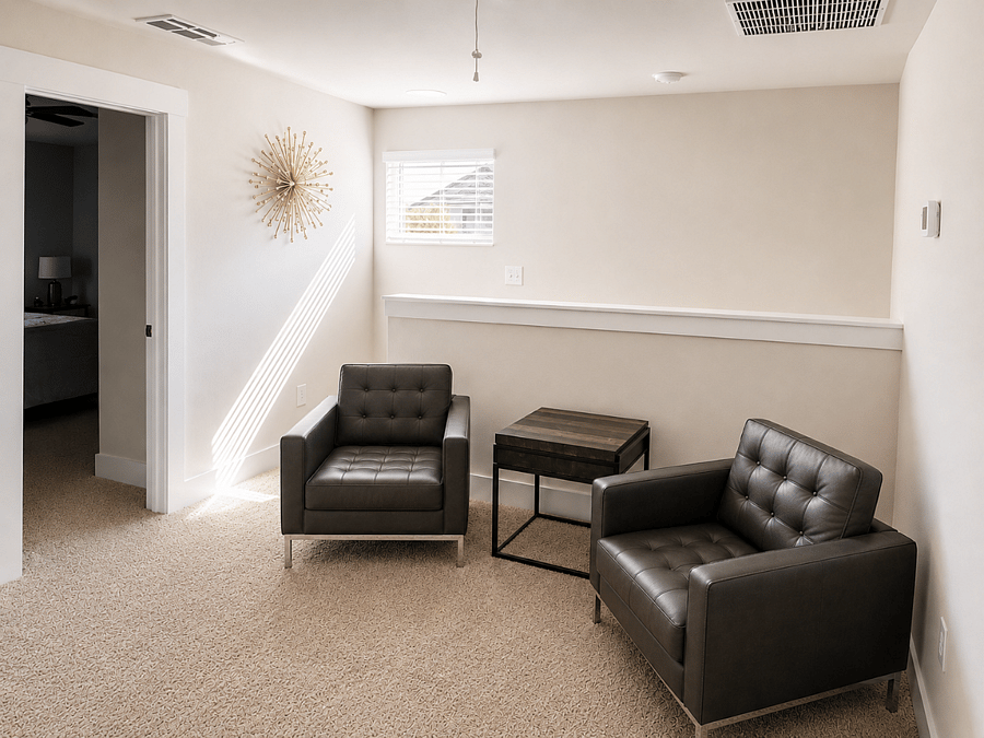 Upstairs loft provides additional space to relax & unwind