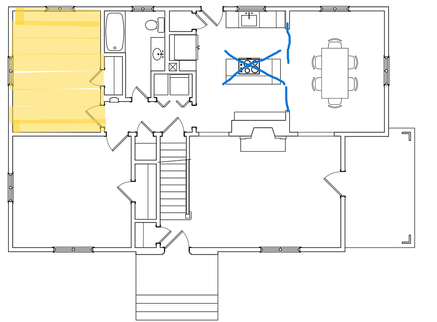 Floorplan (kitchen remodel not completed)