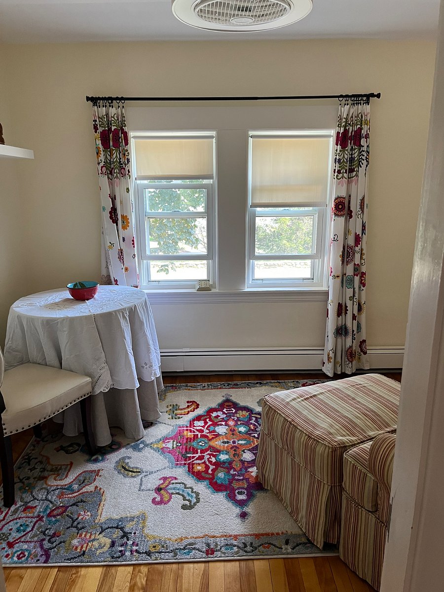 Sitting Room with comfortable chair and ottoman