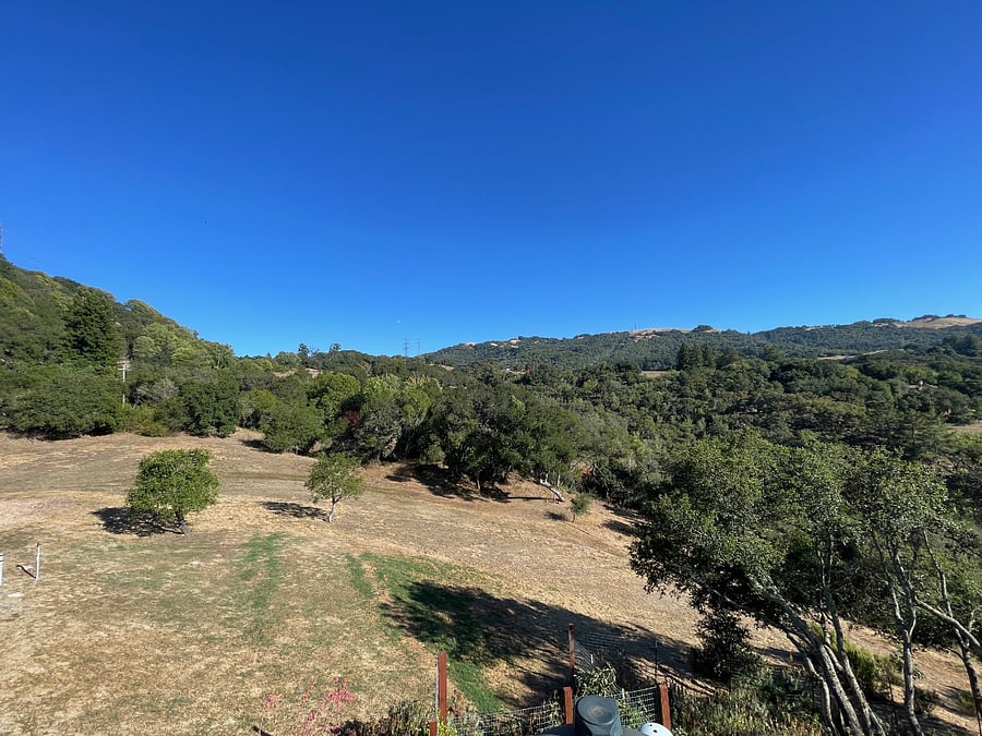 View from deck towards Sonoma Mountain.