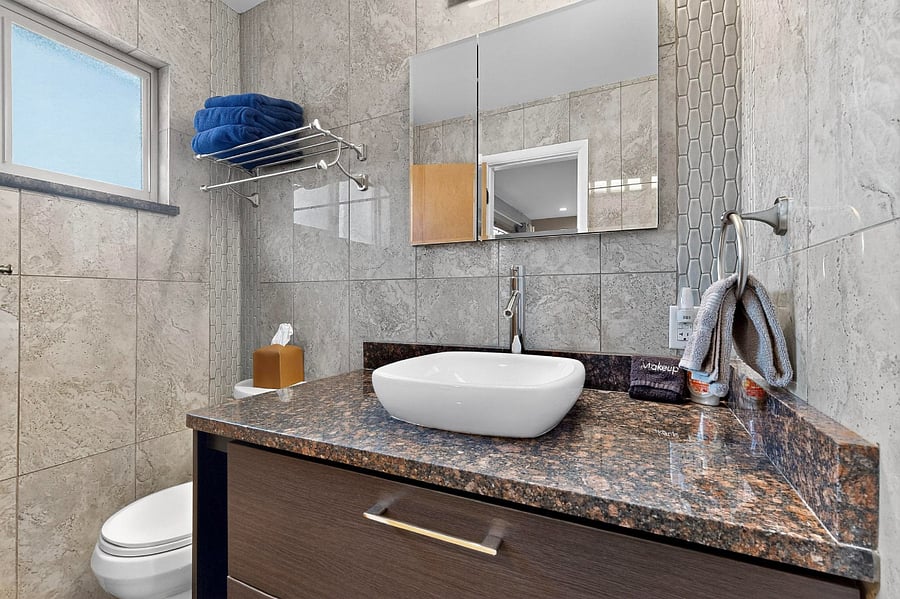 Primary bathroom with walk-in shower