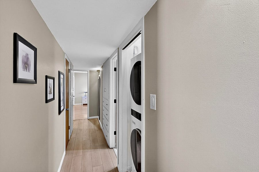 Full-sized washer/dryer in unit