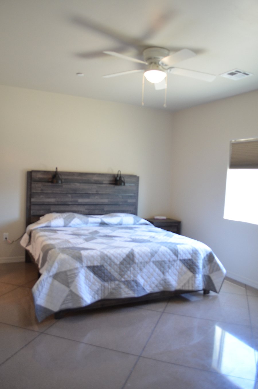 Master bedroom with king size bed