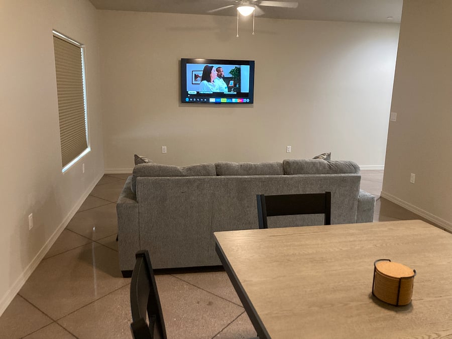 Living room with sofa sleeper