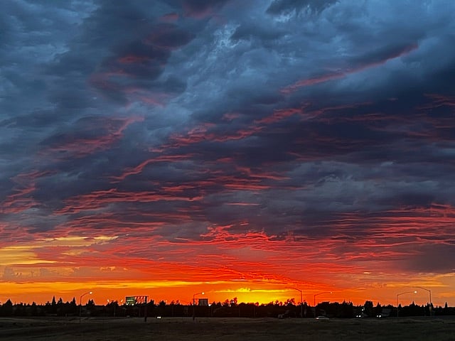 Beautiful sunset views from the nearby nature preserve at the end of the street.