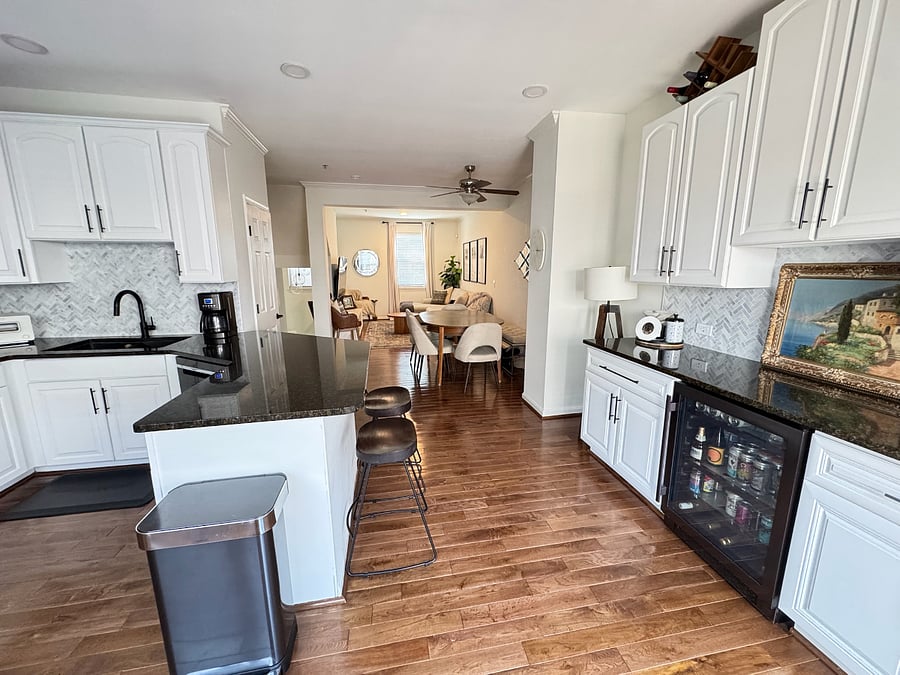 Main floor: kitchen/dining/living (2nd floor)